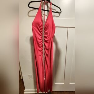 Nicole Bakti Pink Halter Dress vintage small